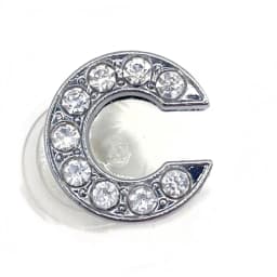 Shoe Charms Glitter Rhinestone Letter Silver Crystal Alphabet DIY Alloy Shoe Decorations Jewelry Slider Bracelet Wristbands