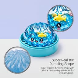 Ocean Series Shark Shiny Dumplings Soft Slow Elastic Pressure Ball Sensory Squeeze Toys Realistic Mantou Squid Decompression