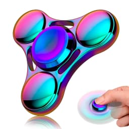 Rainbow Fidget Spinner Toys Metal UFO Small Handheld Finger Spinners Gift for Kids Adults Spinning Top Focus Desk Fingertip