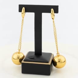 Gold Plated Round Bead Earrings for Women Simple Circle Ball Dangles Earrings Female Fashion Jewelry Accessories Birthday Gifts