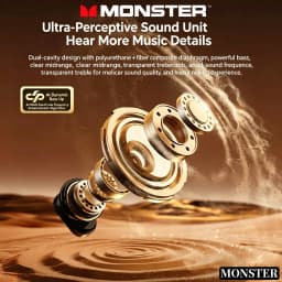 Monster ANC Noise Reduction Earburd Wireless Bluetooth HD Sound Quality Sweatproof Sport Earphone Long Endurance Gaming Headset