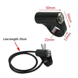 22mm 7/8'' Aluminum Alloy Motorcycle Handlebar Headlight Switch Waterproof Switch 12V Fog Spotlight Retro Switch
