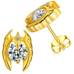 Round Moissanite Diamond Ear Studs Earring Pass Diamond Test Moissanite Stud Earrings For Women Man Sterling Silver Jewelry Gift
