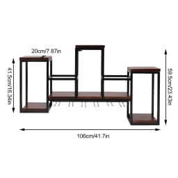 Metal Wine Bottle Holder Wall Mounted Metal Bar Wine Rack Restaurant Bottle Storage Display Holder Shelf
