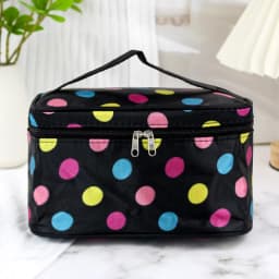 Dot Makeup Bag Travel Portable Large Capacity Toiletry Organizer Storage Box Carry On Waterproof Handbag Cosmetic Bag Wash Bag