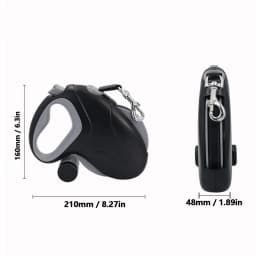 10-Meter Retractable Dog Leash with a 360° Tangle-Free, Non-Slip Handle and a Poop Bag Dispenser, Ideal for Outdoor Walks