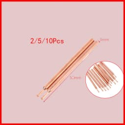 2/5/10Pcs 3mm Purple Copper Oxide Electrode Heads, 18650 Battery Spot Welding Needles, Double-Head Tips