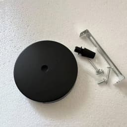 Ceiling Plate Round 8/10cm Black/White Lighting Accessories For Pendant Lamp Wall Lamp Ceiling Lamp DIY +Lock Wire Lamp Base