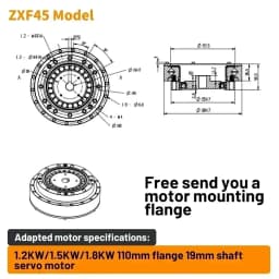 Precision Harmonic Drive Gearbox for Nema 17/23 Stepper 40-130mm Servo Motors High Torque Compact Laser Cutting Head Positioning