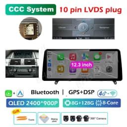 CCC CIC System Carplay for BMW X5 E70 X6 E71 2008 2009 2010 2011 2012 2013 Android 16 DSP Stereo Car Multimedia Radio Player BT