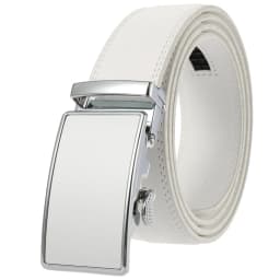 CETIRI 130cm 140cm 150cm 160cm Plus Size Long Belt White Men Belt Alloy Automatic Buckle Real Leather Belts Luxury Brand