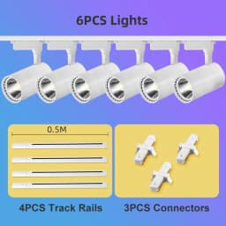Full Set Led Track Lights 50W 40W 20W Cob Ceiling Rail Spotlight Lighting Indoor For Living Room Kitchen Decor Led Track Lights