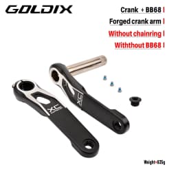 GOLDIX Mountain Bike Crank Chain Wheel Set, Fixed with 3 Screws, Leg Length 170mm/175mm Offset 3 Degrees 30T 32T 34T 36T 38T