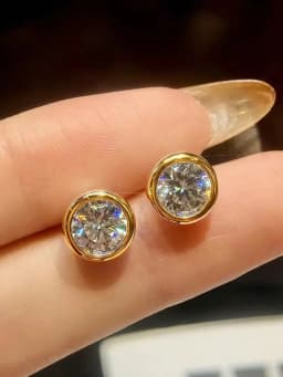 Elegant Minimalist 0.5-1CT Classical Certified Moissanite Diamond Earrings For Women High Quality Wedding Jewelry
