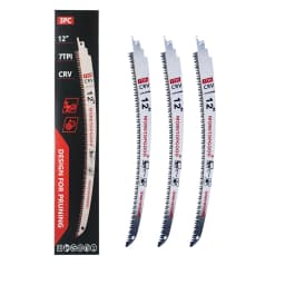 3PCS 7T Arc Edge Reciprocating Saw Blade, Japanese Teeth with Curved Edge Wood Pruning Saw Blades for Tree Trimming