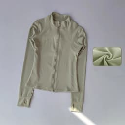 Yoga Suit Women's High-end Standing Collar Long Sleeved Sports Jacket Running Training Fitness Top Windproof Running Suit