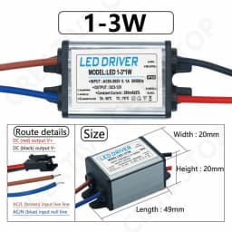 Waterproof IP65 LED Driver 25-36W 18-25W 12-25W 8-12W 4-7W 1-3W Power Supply 250mA 300mA Constant Current Voltage For Light Bulb