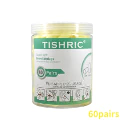 TISHRIC Earplugs Soft Sponge Ear Plugs Noise Reduction Sleeping Earplug Travel Noise Reduction Rate 35.5db Sound Insulation