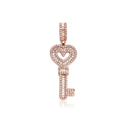 JINAO 2022 NEW Two Styles Design Key Pendants High Quality Ice Cravejado AAA+ Cubic Zircon With 4mm Tennis Chain Jewelry