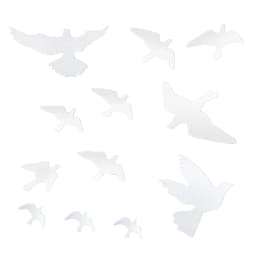 Window Alert Bird Stickers - Self-Adhesive Silhouettes Window Clings Sticker Set