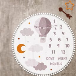Ylsteed Flannel Month Milestone Blanket Baby First Year Calendar Monthly Growth Chart Shower Gift Newborn Photography Backdrop