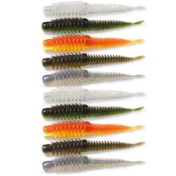 10PCS Soft Lures 6.5cm 7.5cm 8.5cm Thread TPE Worm Jig Hook Carp Fishing Crankbait Pesca Swimbait Gear Fishy Flavor Silicon Bait