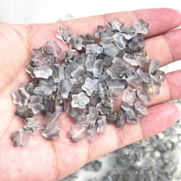 New 30pcs 8mm Five-pointed Star Matte Glass Beads Loose Spacer Beads for Jewelry Making DIY Handmade Bracelets Earrings