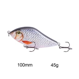 Hanlin Slow Sinking 10cm 45g Glider Jerkbait Wobblers for Big Game Fishing Pike Musky Fishing Lure Buster Artificial Bait Tackle