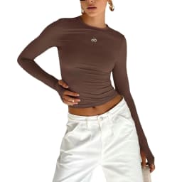 2026 Summer New Style Women's Round-Neck T-Shirt Base Layer Shirt, Sports Fitness Long-Sleeved Top, Fitness Clothing