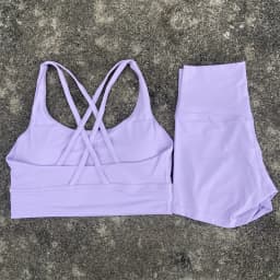 Solid Color Soft Women Gym Yoga Short Set Cross Back Shoulder Strap Gym Bra+High Waist Sport Short Leggings 2pc Tight Sportwear