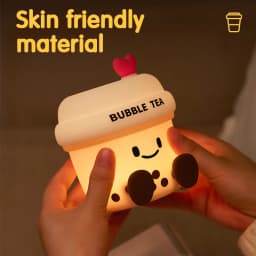 Milk Tea Cup Led Night Light Bubble Tea Cartoon Rechargeable Table Lamp Dimmable Kid Girlfriend Gift Popular Desk Bedroom Decor