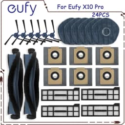 For Eufy X10 Pro Omni Replacement Parts Accessories Roller Side Brush Filter Mop Cloth Rags Pads Dust Bag Vacuum Cleaner Part