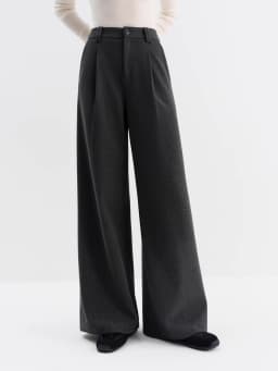 FSLE Commuter Style Starry Sky Wool Straight Wide-leg Pants Leisure Loose Vintage Simple Full-length Korean Style Ins