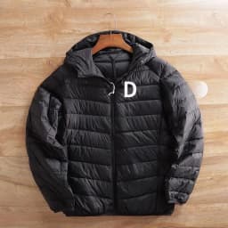 Lightweight Warm down Cotton Jacket Autumn Winter Men's Thin Comfortable Simple Matchable Hooded Cotton Top Men's Outerwear