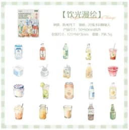 40pcs/pack Kawaii Stationery Stickers Floating Light DIY Craft Scrapbooking Album Junk Journal Happy Planner Diary Stickers