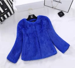 2023 New Real Full Pelt Rabbit Fur Coat 100% Pure Whole Skin Rabbit Fur Jacket Factory Wholesale Retail Discount WFP820