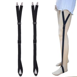 1 Pair Men Shirt Stay Adjustable Shirts Holder Y Shape Leg Thigh Suspender with Non-slip Locking Clips Men Tucker Garters Strap