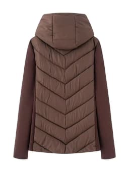 Autumn Winter New Style Pure Color Patchwork down Cotton Hooded Lightweight Long Sleeve Stand Collar Women's Black Jacket
