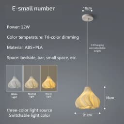Modern Creative 3D Printing Ceiling Chandelier for living room Bedroom Bedside Restaurant Pendant Lights Dining Table Decor Lamp