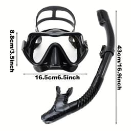 Diving Mask Snorkel Set For Adults Tempered Glass Professional Panoramic Scuba Snorkel Gear Swimming Training Snorkeling Kit