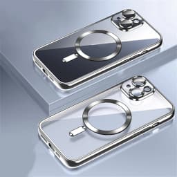 Original Magnet Plating Magnetism Case For Iphone 17 Air 11 12 13 14 15 Plus 16 Pro Max Magsafe Clear Cover Camera Lens Protect