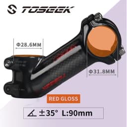 Toseek Stem MTB Carbon + Aluminum Mtb Handlebar Stem Bike Power 31 8mm Bicycle Handlebar Table 10 17 25 35 Degree Stem Bike Part