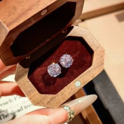 Luxury Classic 925 Sterling Silver Octagonal Rose Cut Brilliant High Carbon Diamond Jewelry Set Anniversary Elegant Jewelry