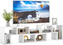 TV wardrobe Wood 3-Piece Free Combinable TV table for TVs up to 65 "Corner Shelf Extendable TV Lowboard TV wardrobe