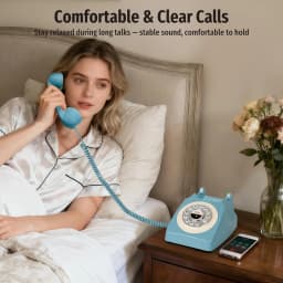 Bluetooth Landline Phone, Retro Bluetooth Home Phone Compatible with Android & iOS, Wireless Cordless Telephone with Speakerphon