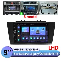 JOYING 9" Android Car Stereo for Subaru Legacy Outback 2015-2018 Wireless CarPlay Android Auto GPS OEM Camera Harman Kardon