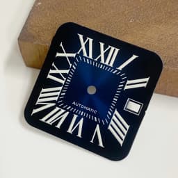NH35 27mm Santos Square Dial Customizable Logo White/Black/Blue/Green/Brown No Luminous Fit NH35 NH36 NH38 Movement