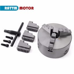 『EU Delivery』 4 Jaw K12-100mm K11-80mm 3Jaw K11-100mm Manual Chuck Self-Centering Chuck CNC Machine Tool Lathe Chuck RATTM MOTOR