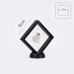 3D Floating Frame Gemstone Coin Box Clear Jewelry Bracelet Display Stand Ring Pendant Holder Protect Jewellery Presentation Case