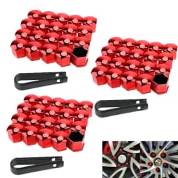 20/60pcs 17/19/21mm Wheel Nut Bolt Head Cover Cap Protective Bolt Caps Exterior Decoration Protecting Bolt Rims Screws Plugs